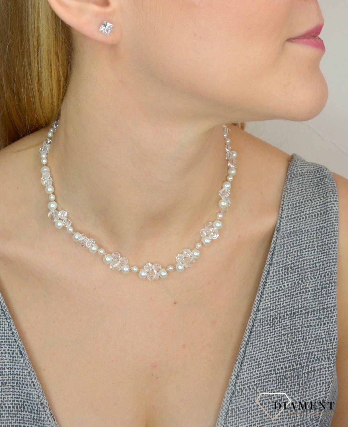 Naszyjnik Swarovski element z perłami syntetycznymi NR 563 wykonana ze srebra próby 925 oraz (1).JPG